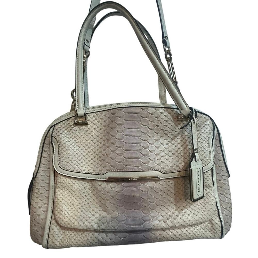 Coach Python Embossed Leather Bleecker Preston Sa… - image 3